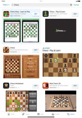 Press the required app. Press the required app.
