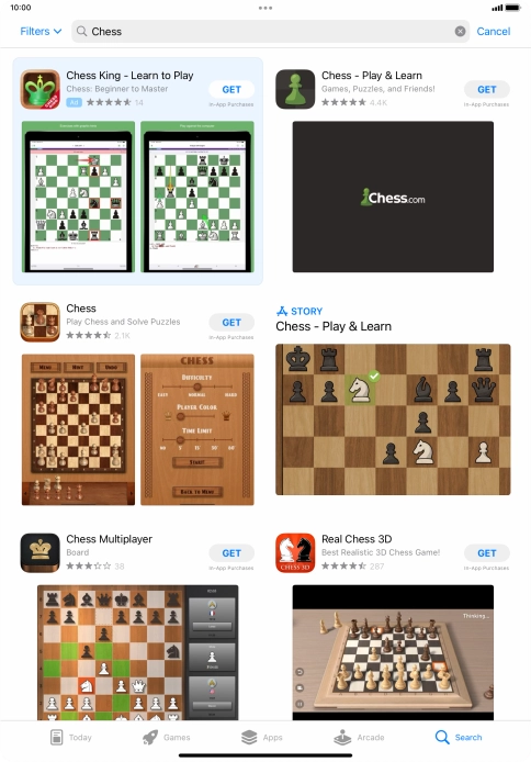 Press the required app. Press the required app.