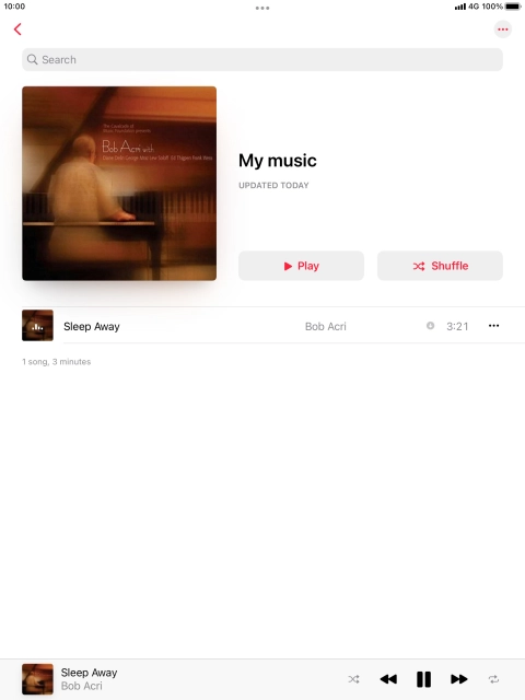 Press the song title. Press the song title.