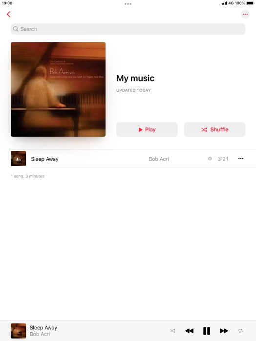 Press the song title. Press the song title.