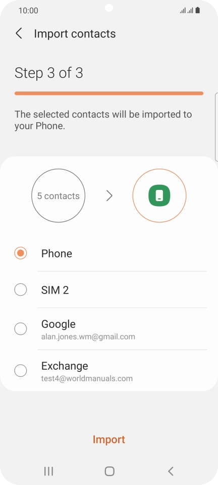 Press Import. Press Import.