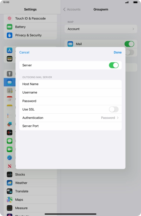 Press the indicator next to Press the indicator next to