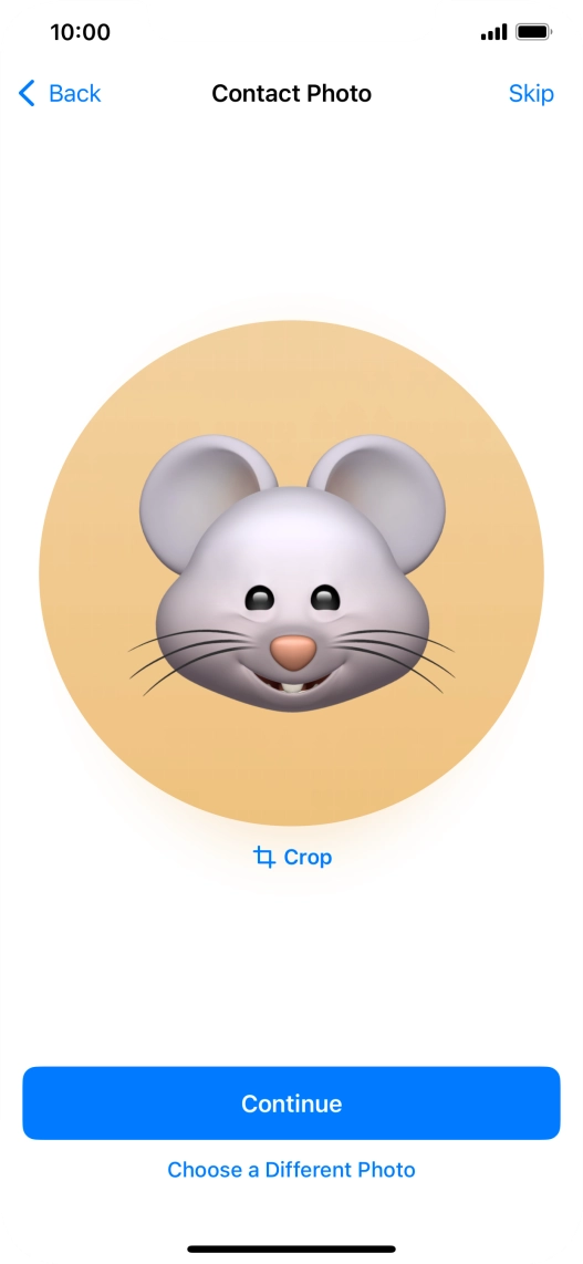 Follow the instructions on the screen to customise the selected picture and press Continue. Follow the instructions on the screen to customise the selected picture and press Continue.