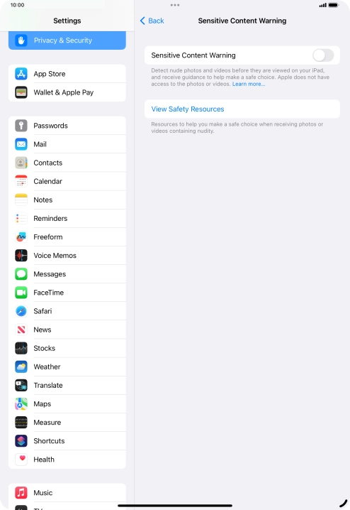 Press the indicator next to Press the indicator next to
