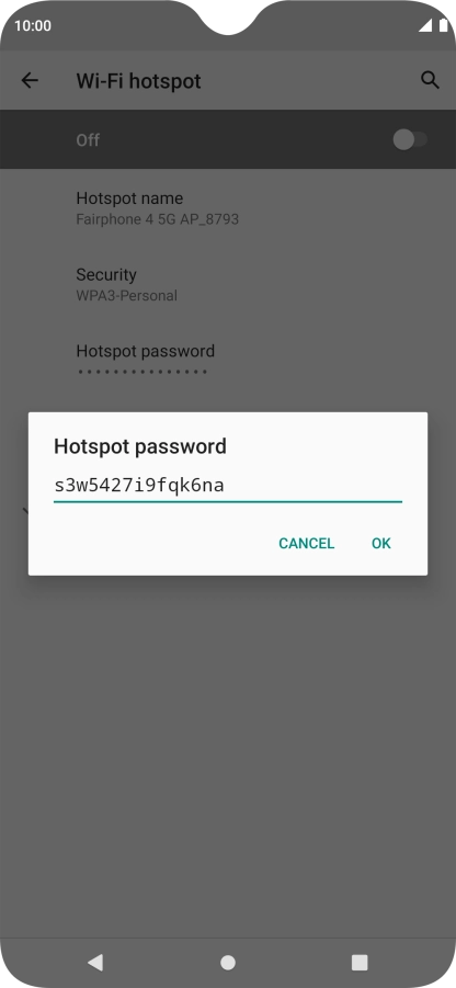 Key in the required password and press OK. Key in the required password and press OK.