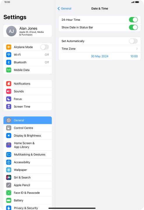 Press the indicator next to Press the indicator next to