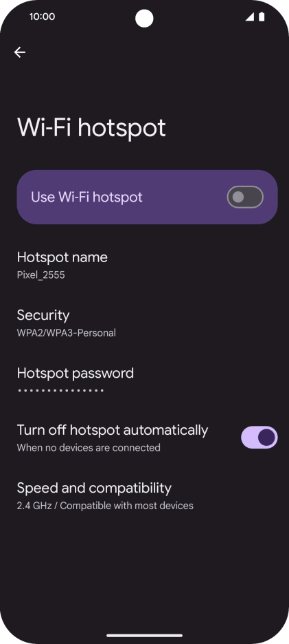 Press Hotspot name. Press Hotspot name.