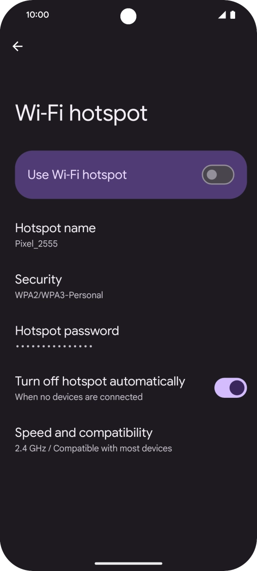 Press Hotspot name. Press Hotspot name.