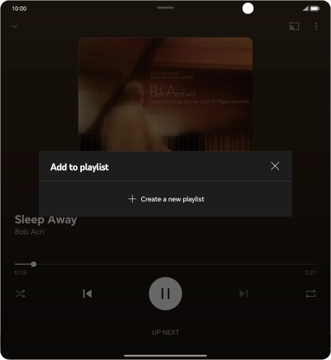 Press Create a new playlist. Press Create a new playlist.