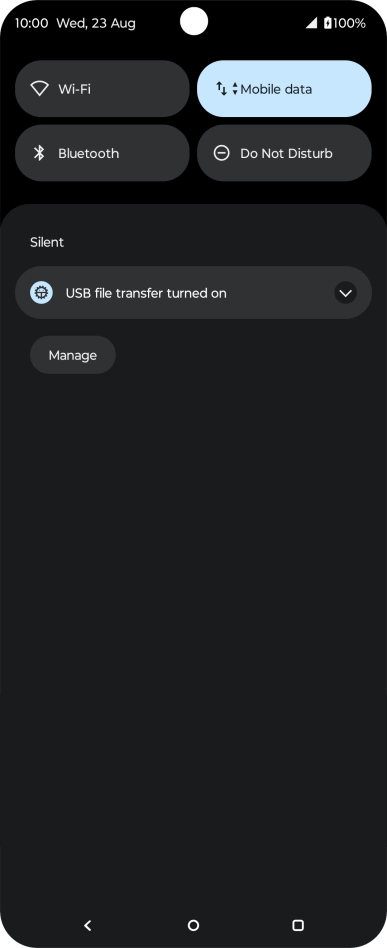 Press the drop down list. Press the drop down list.