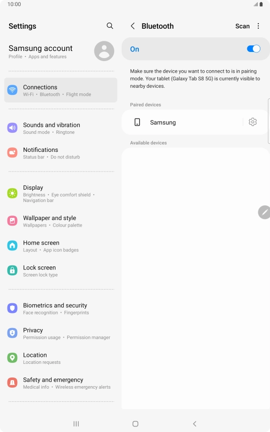 Press the Home key to return to the home screen. Press the Home key to return to the home screen.