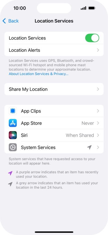Press the required app. Press the required app.