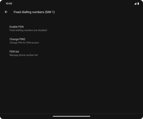 Press Enable FDN. Press Enable FDN.