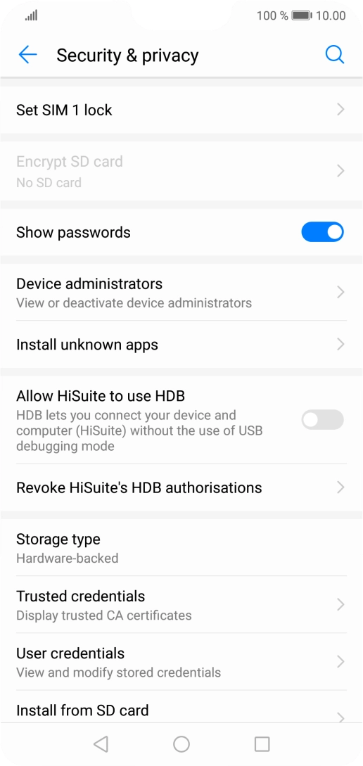 Press Set ‹SIM› lock. Press Set ‹SIM› lock.