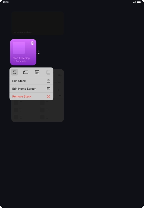 Press Edit Stack. Press Edit Stack.