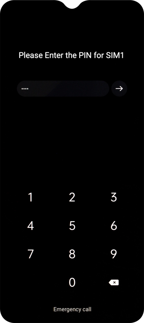 If your SIM is locked, key in your PIN and press the confirm icon. The default PIN is 1111. If your SIM is locked, key in your PIN and press the confirm icon. The default PIN is 1111.