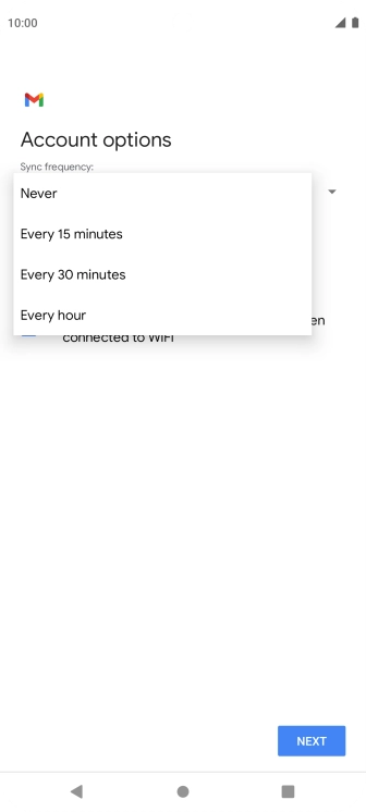 Press the required setting. Press the required setting.