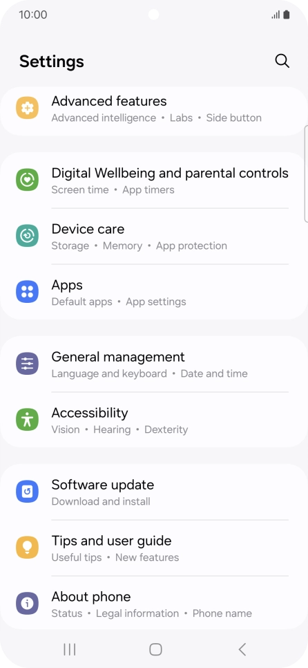 Press Software update. Press Software update.