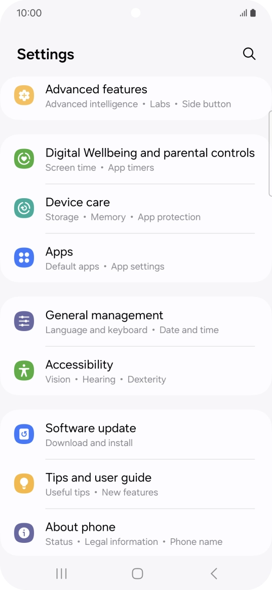 Press Software update. Press Software update.