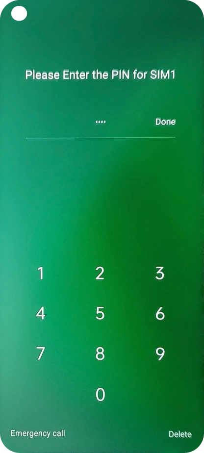 If you're asked to key in your PIN, do so and press Done. The default PIN is 1111. If you're asked to key in your PIN, do so and press Done. The default PIN is 1111.