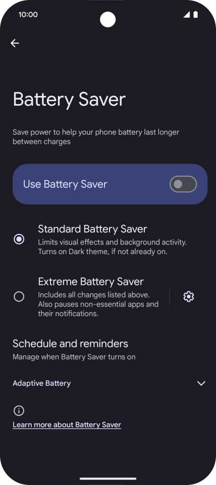 Press the required settings to turn them on or off. Press the required settings to turn them on or off.