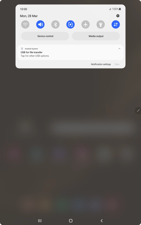 Press Tap for other USB options.. Press Tap for other USB options..