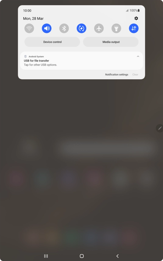 Press Tap for other USB options.. Press Tap for other USB options..