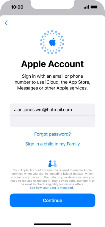 Press Continue. Press Continue.