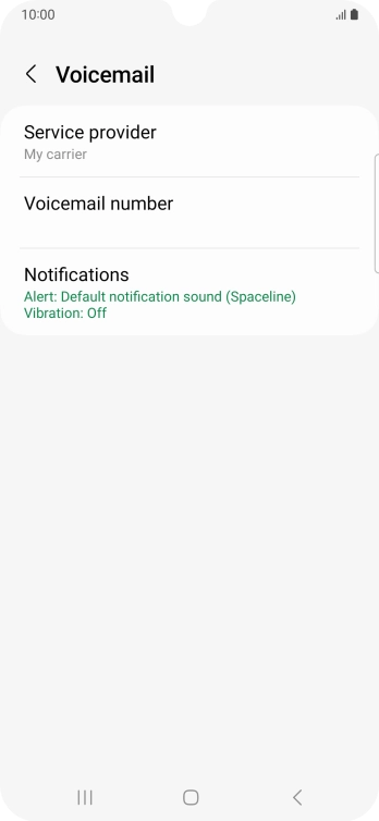 Press Voicemail number. Press Voicemail number.