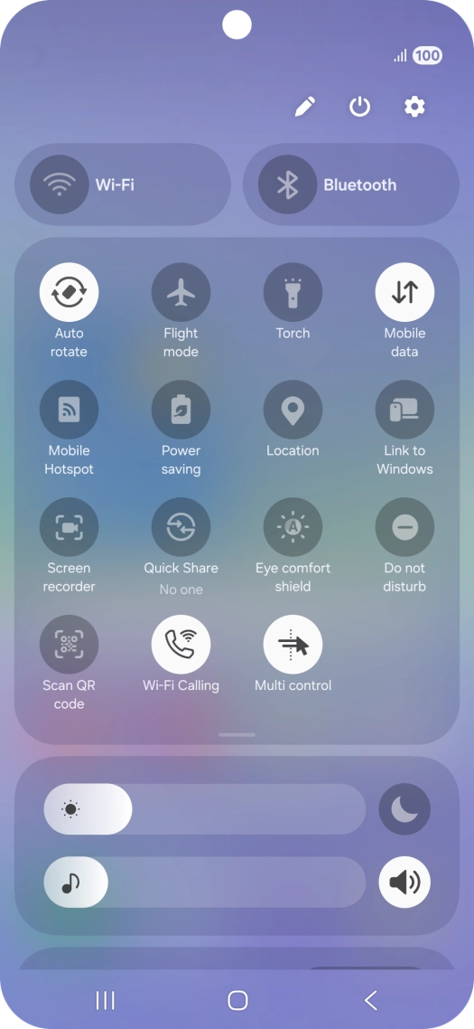 Press the Wi-Fi calling icon to turn the function on or off. Press the Wi-Fi calling icon to turn the function on or off.