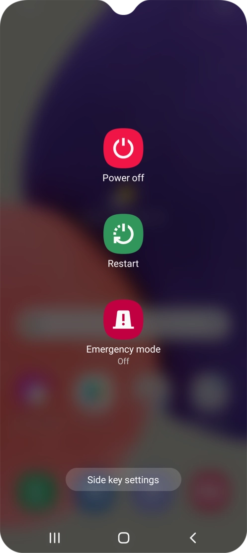 Press Power off. Press Power off.