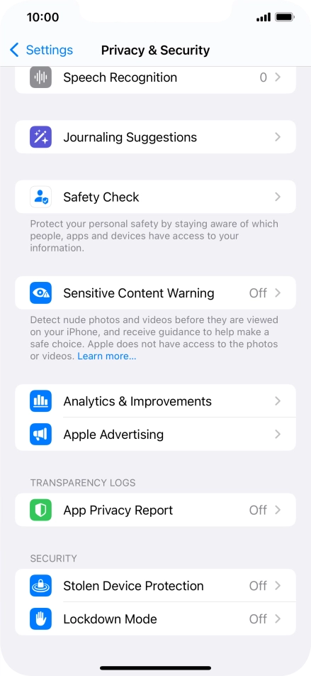 Press App Privacy Report. Press App Privacy Report.