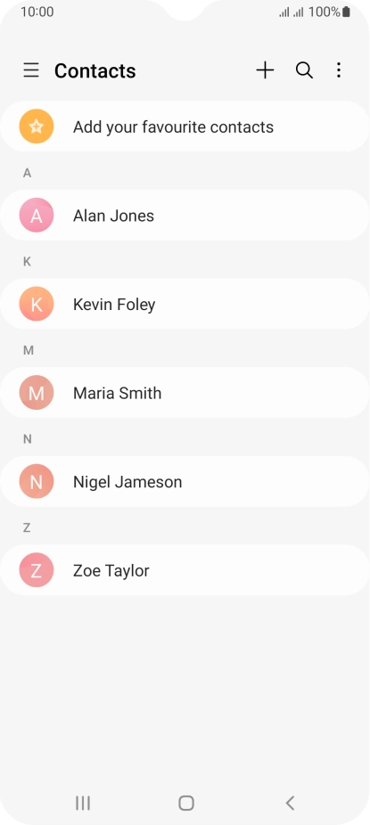 Press the new contact icon. Press the new contact icon.