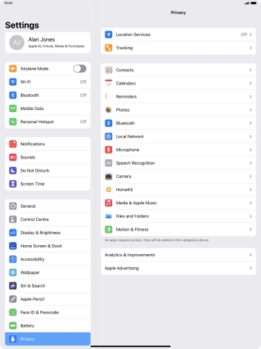 Press Location Services. Press Location Services.