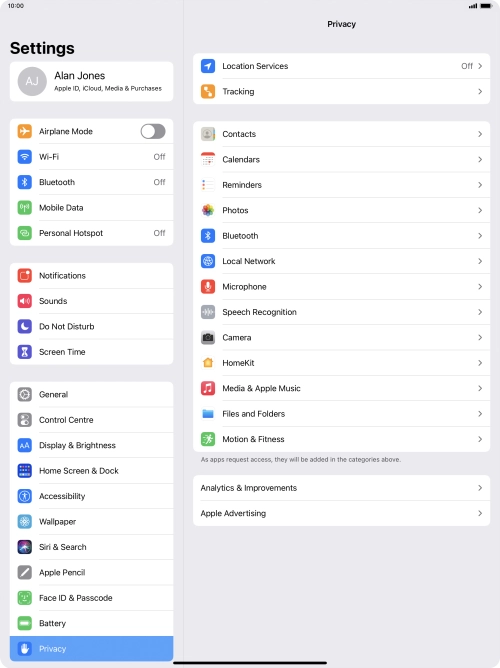 Press Location Services. Press Location Services.