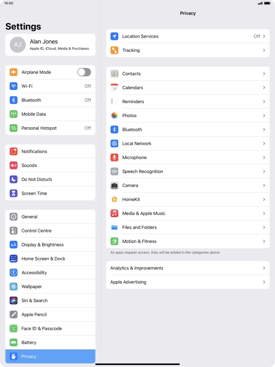 Press Location Services. Press Location Services.