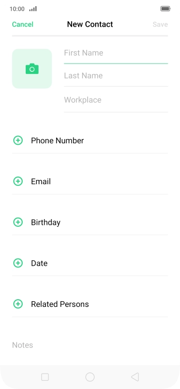 Press First Name and key in the required first name. Press First Name and key in the required first name.