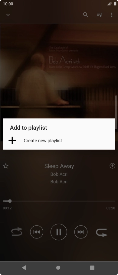 Press Create new playlist. Press Create new playlist.