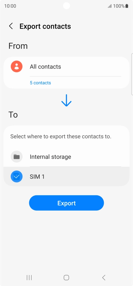Press Export. Press Export.