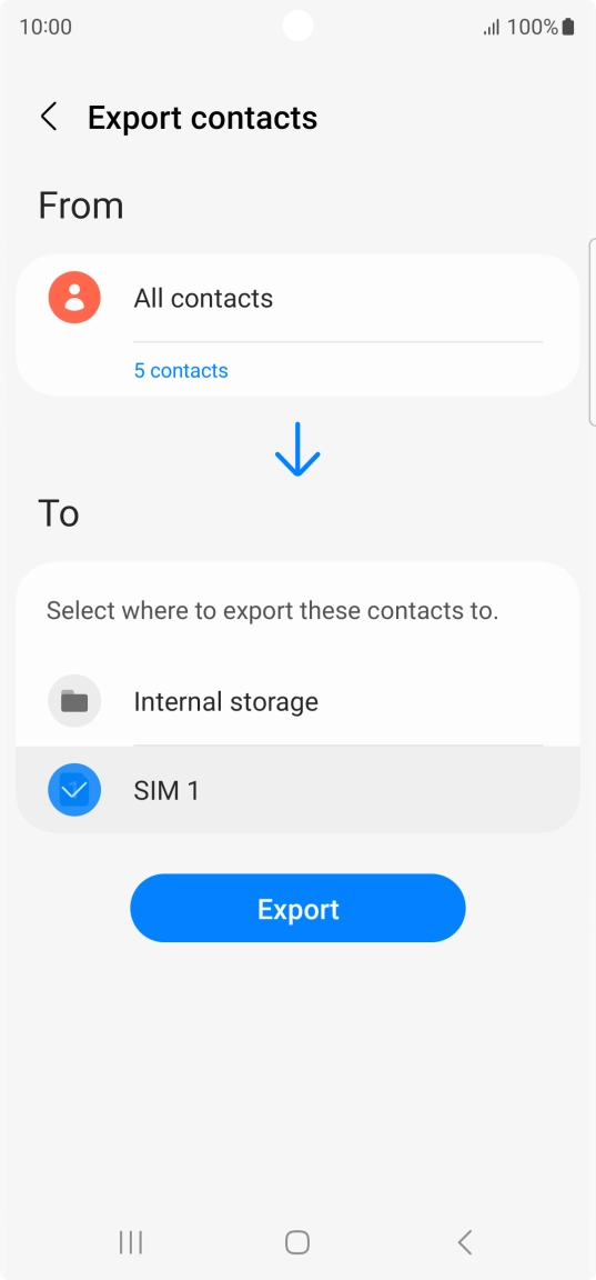 Press Export. Press Export.