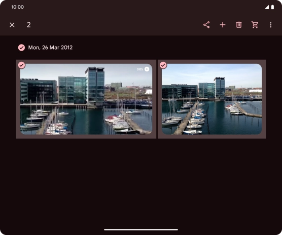 Press the share icon. Press the share icon.