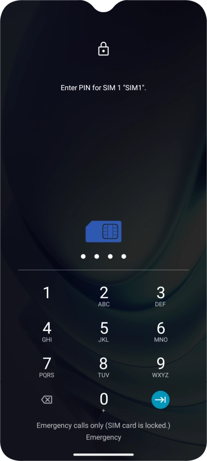 If you're asked to key in your PIN, do so and press the confirm icon. The default PIN is 1111. If you're asked to key in your PIN, do so and press the confirm icon. The default PIN is 1111.