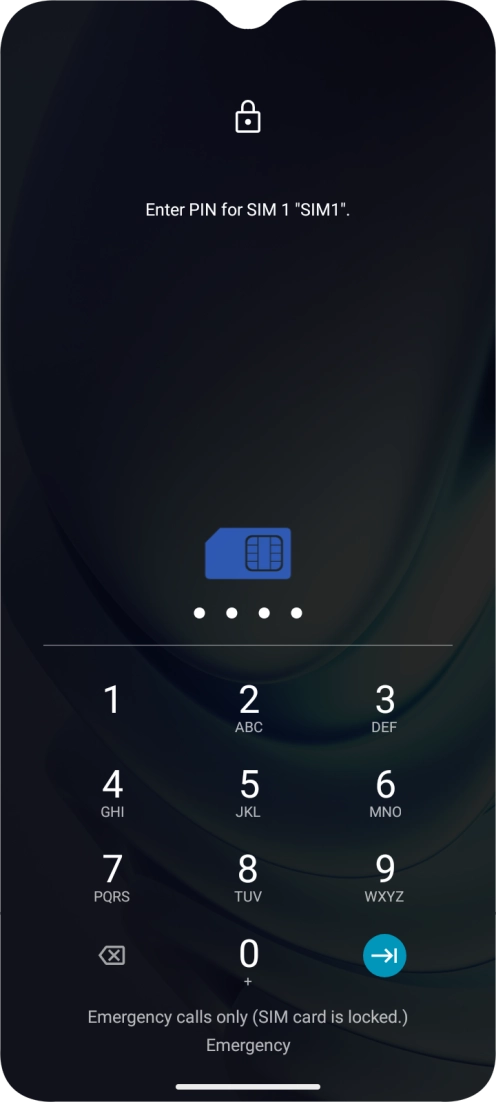 If you're asked to key in your PIN, do so and press the confirm icon. The default PIN is 1111. If you're asked to key in your PIN, do so and press the confirm icon. The default PIN is 1111.