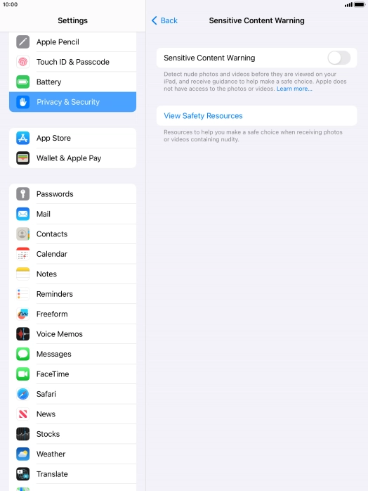 Press the indicator next to Press the indicator next to