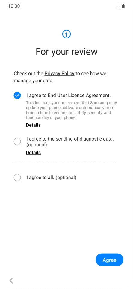Press Agree. Press Agree.