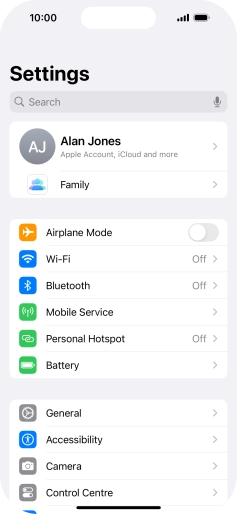 Press Personal Hotspot. Press Personal Hotspot.