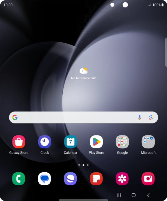 Press the call icon. Press the call icon.