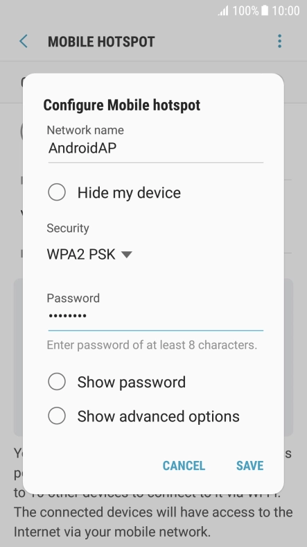 Press SAVE. Press SAVE.