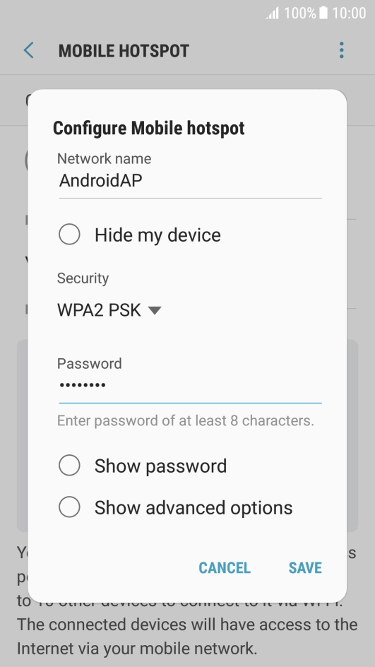Press SAVE. Press SAVE.