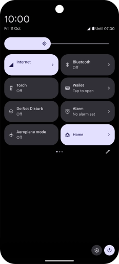 Press the settings icon. Press the settings icon.